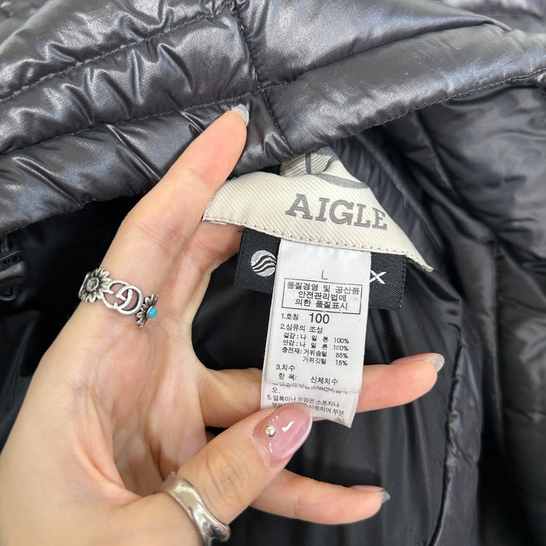 에이글 남성 거위털 경량패딩 100 상품이미지4