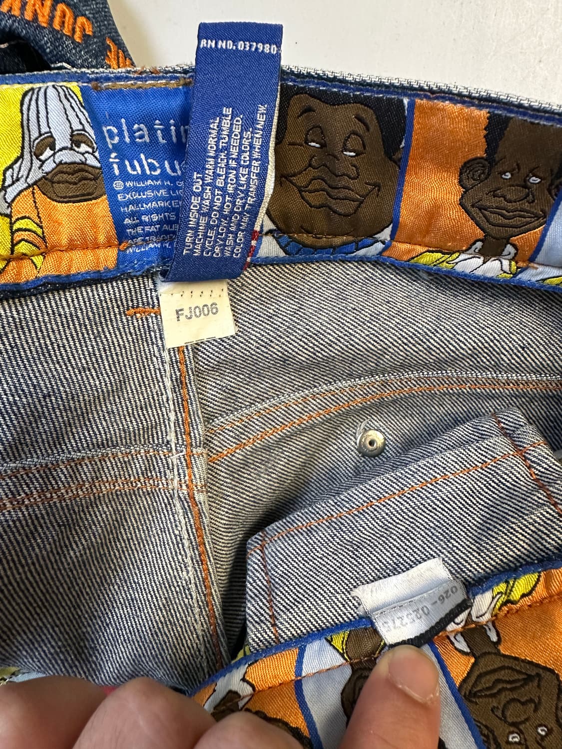 Platinum FUBU 팻 알버트 데님 팬츠 힙합 푸부 후부 배기진 상품이미지8