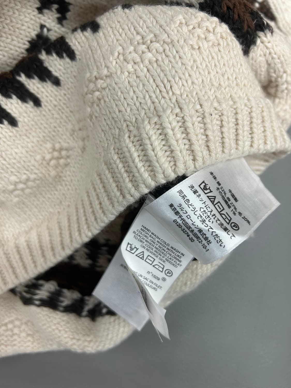 폴로랄프로렌 여성 신형 지오메트릭 크롭 니트(M) 상품이미지9