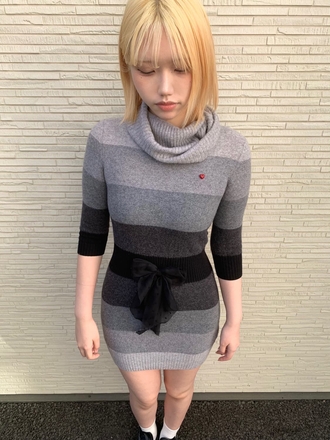 모스키노 리본 니트 원피스 상품이미지1