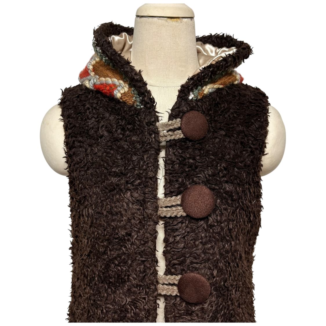 3746 브라운 뽀글이 퍼조끼 롱조끼 상품이미지2