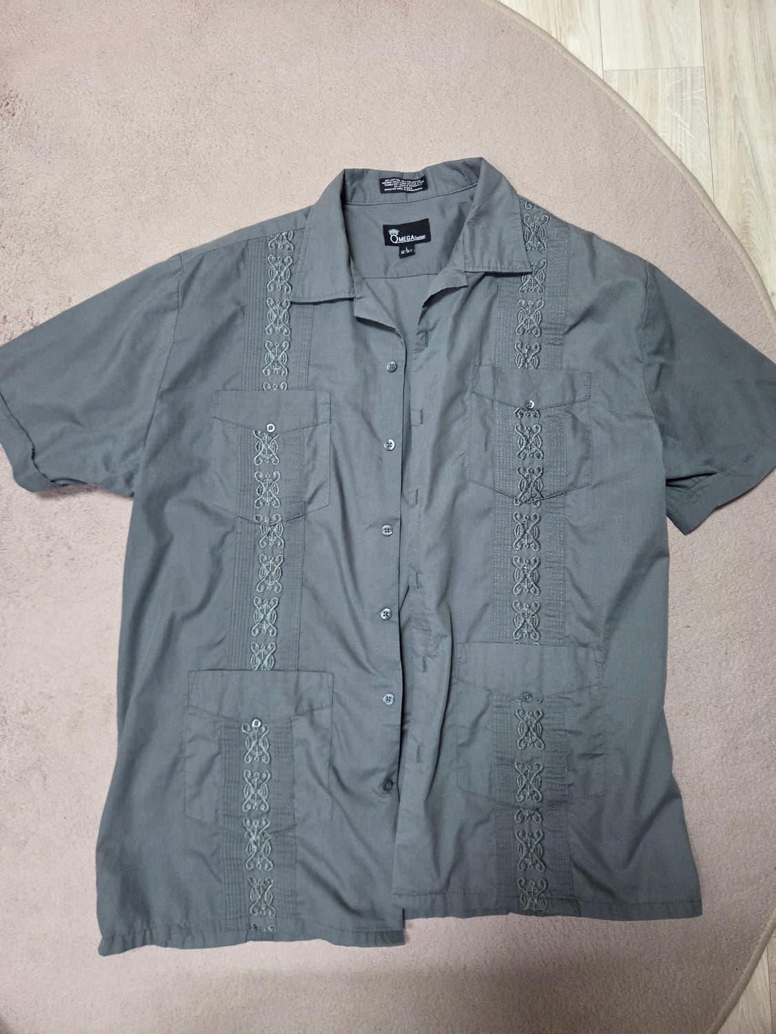 Guayabera 구아야베라 쿠바 셔츠 그레이 상품이미지1