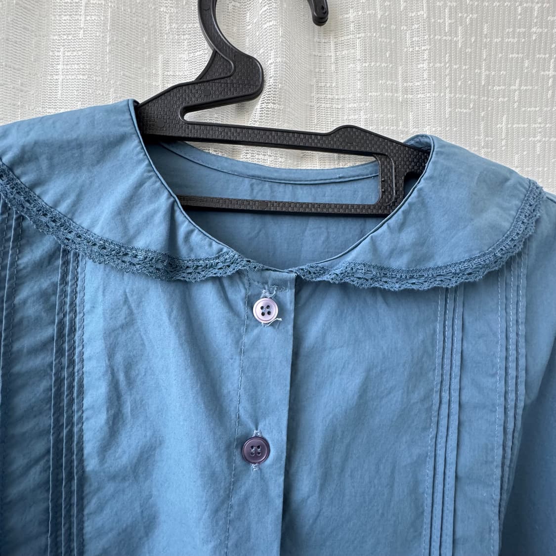 거의새것 블루 레이스 넥 블라우스 러블리 모리걸 상품이미지7