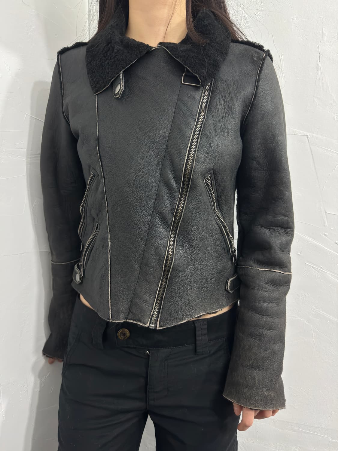 sheep skin leather jacket 상품이미지2