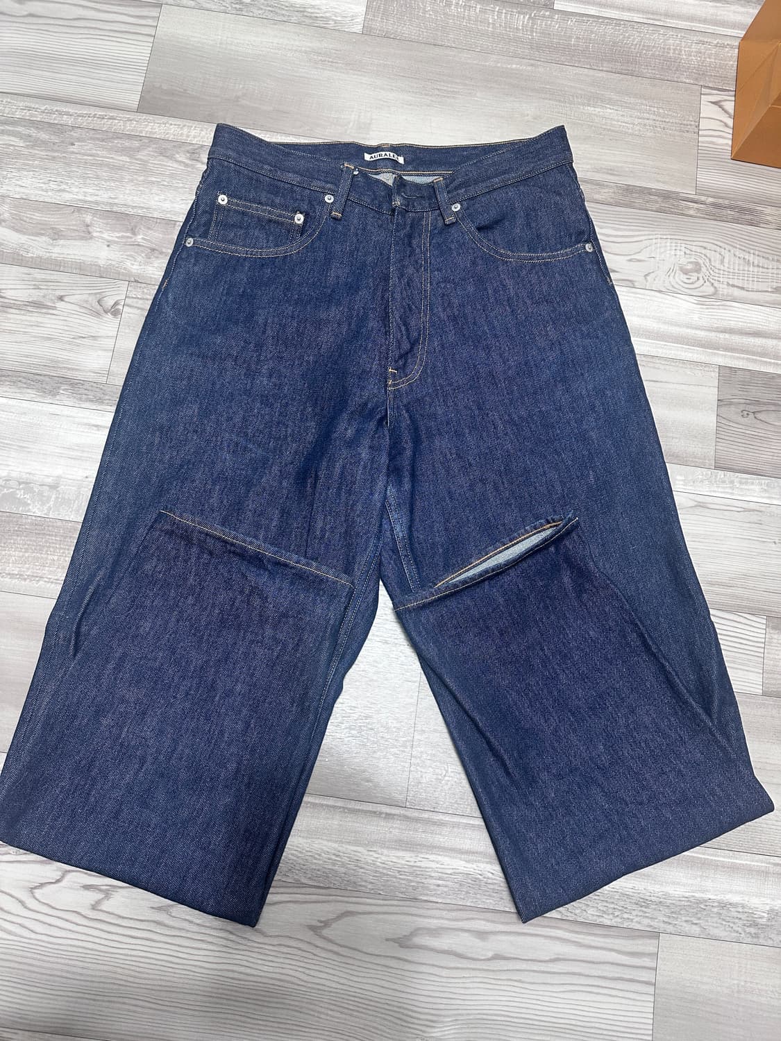 (30) 오라리 하드 트위스트 와이드 데님 팬츠 A00P03DM 상품이미지1