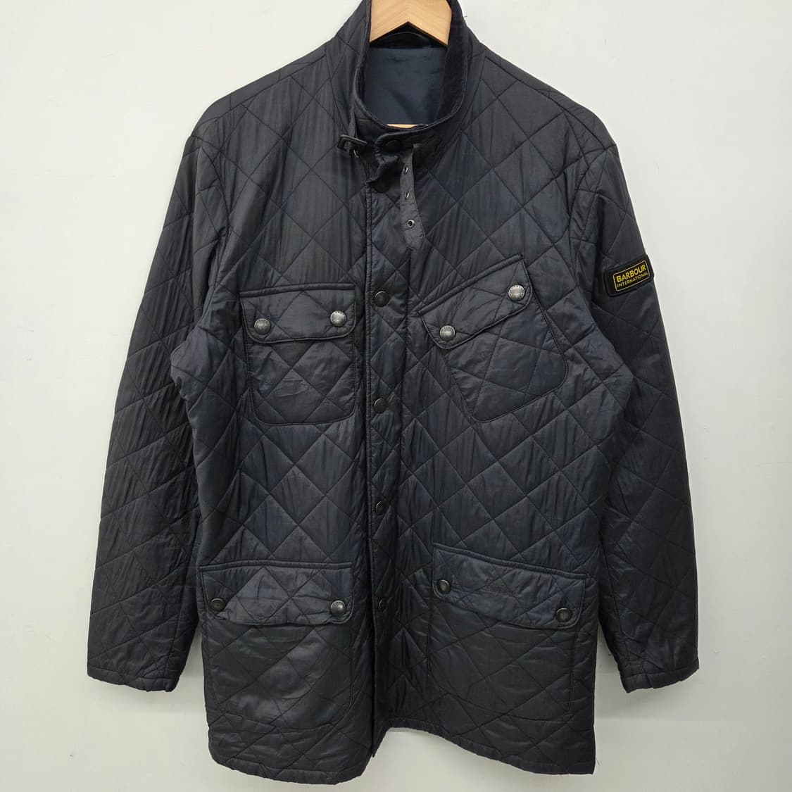 바버 블랙 퀼팅 자켓 남L 상품이미지2
