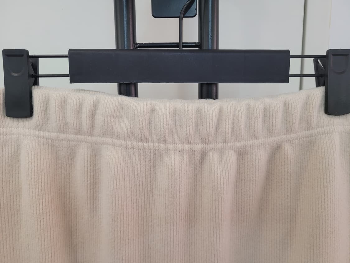 로에일 리브드 슬릿 밴딩 스커트 - 크림 프리사이즈 상품이미지4