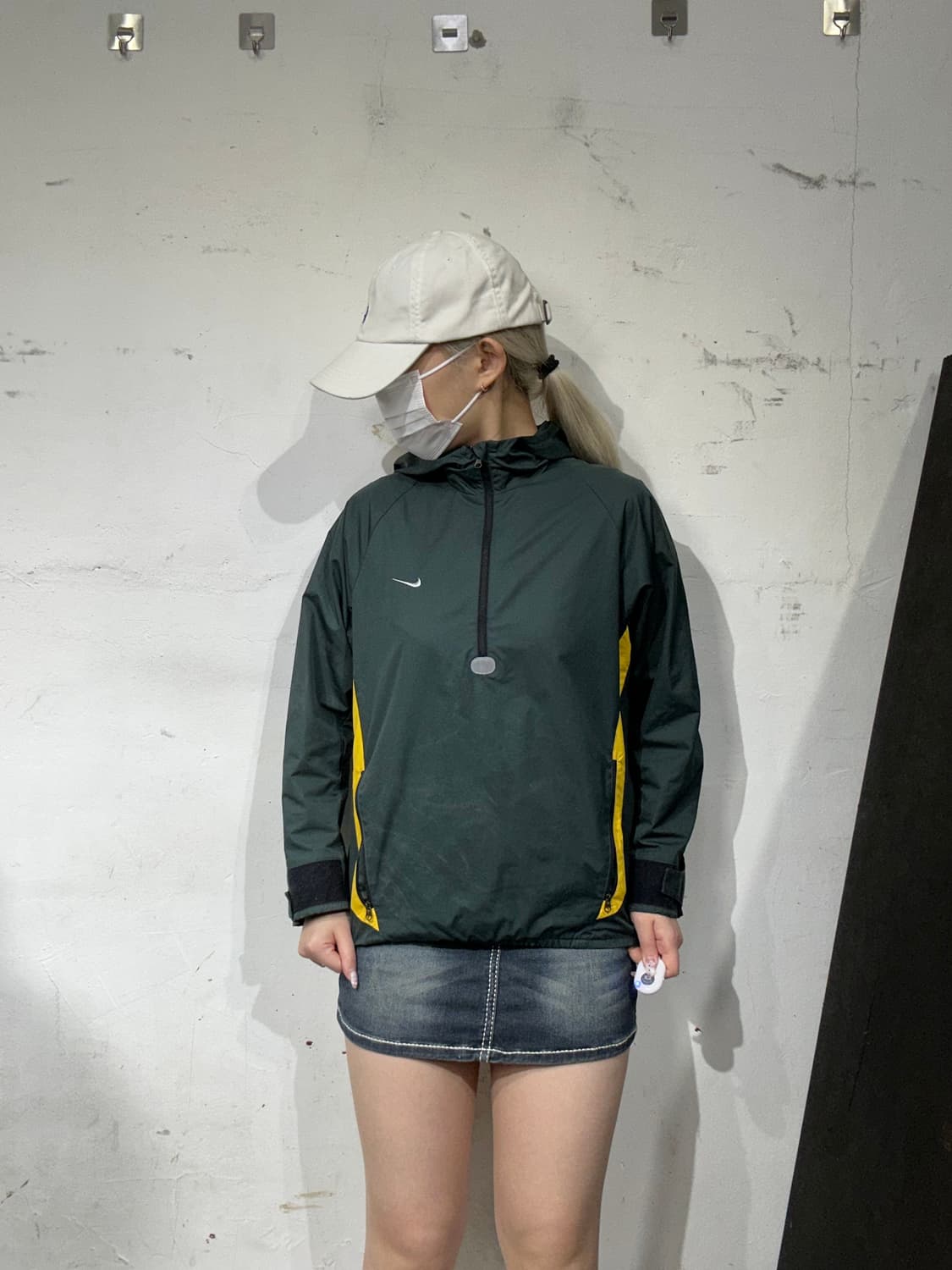 나이키 카키 아노락 후드 바람막이 트랙 아노락 자켓 M 상품이미지2