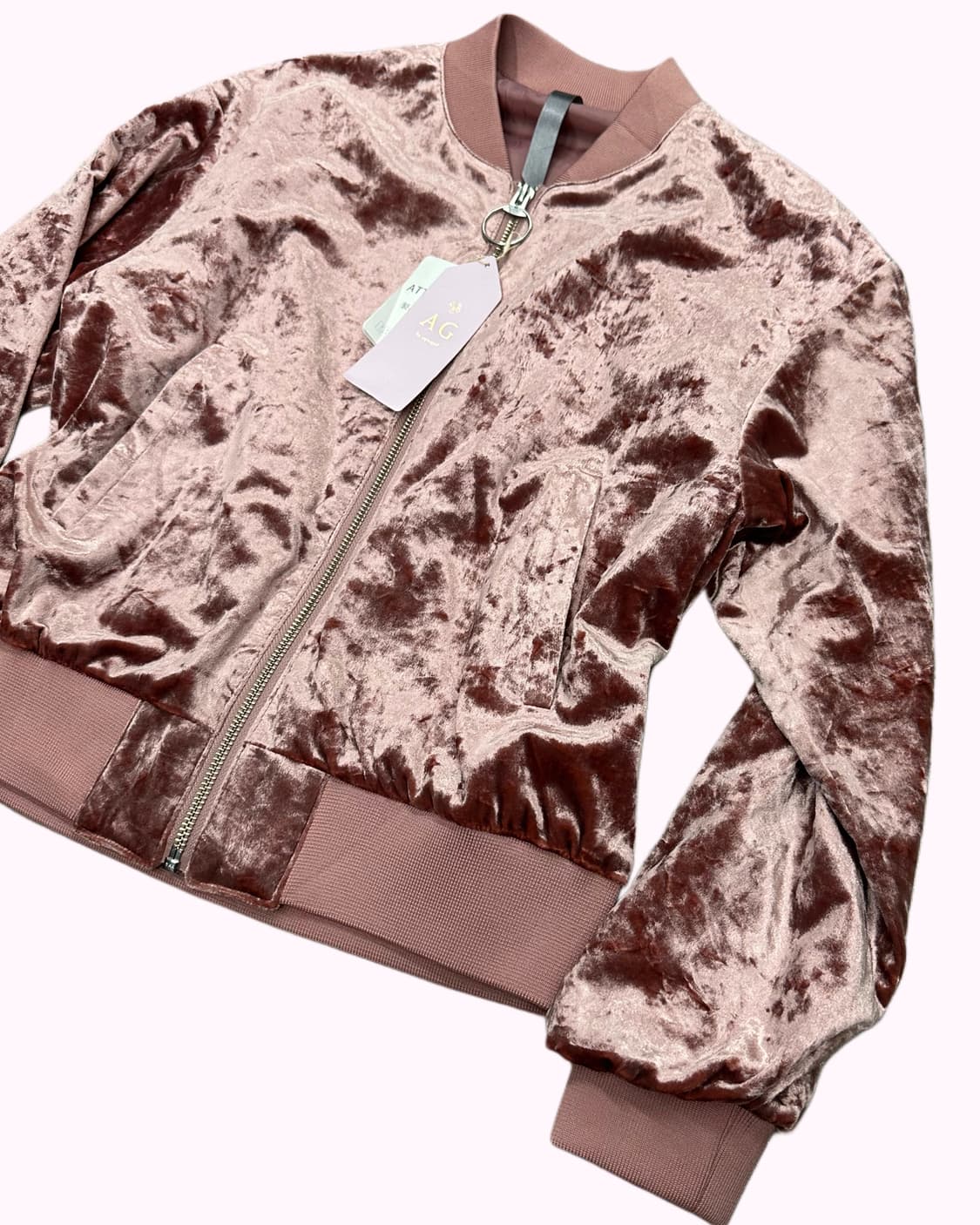 pink velvet crop jacket 상품이미지3