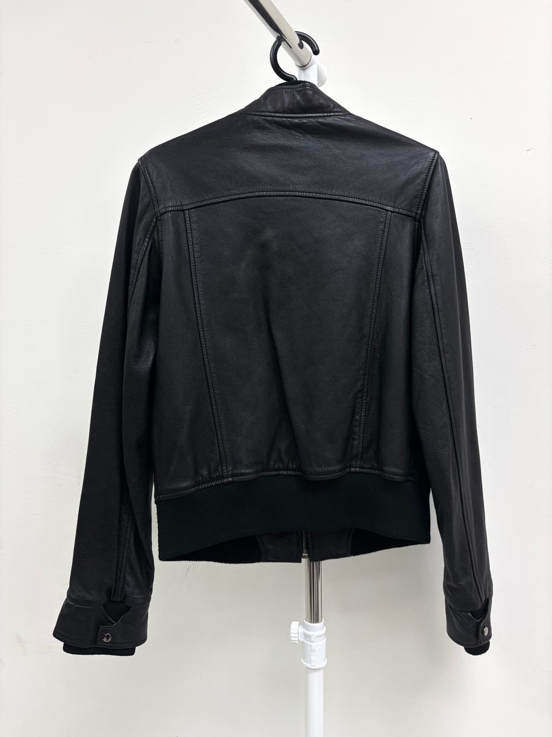빈티지 블랙 이태리 리얼 레더 가죽 자켓 상품이미지9