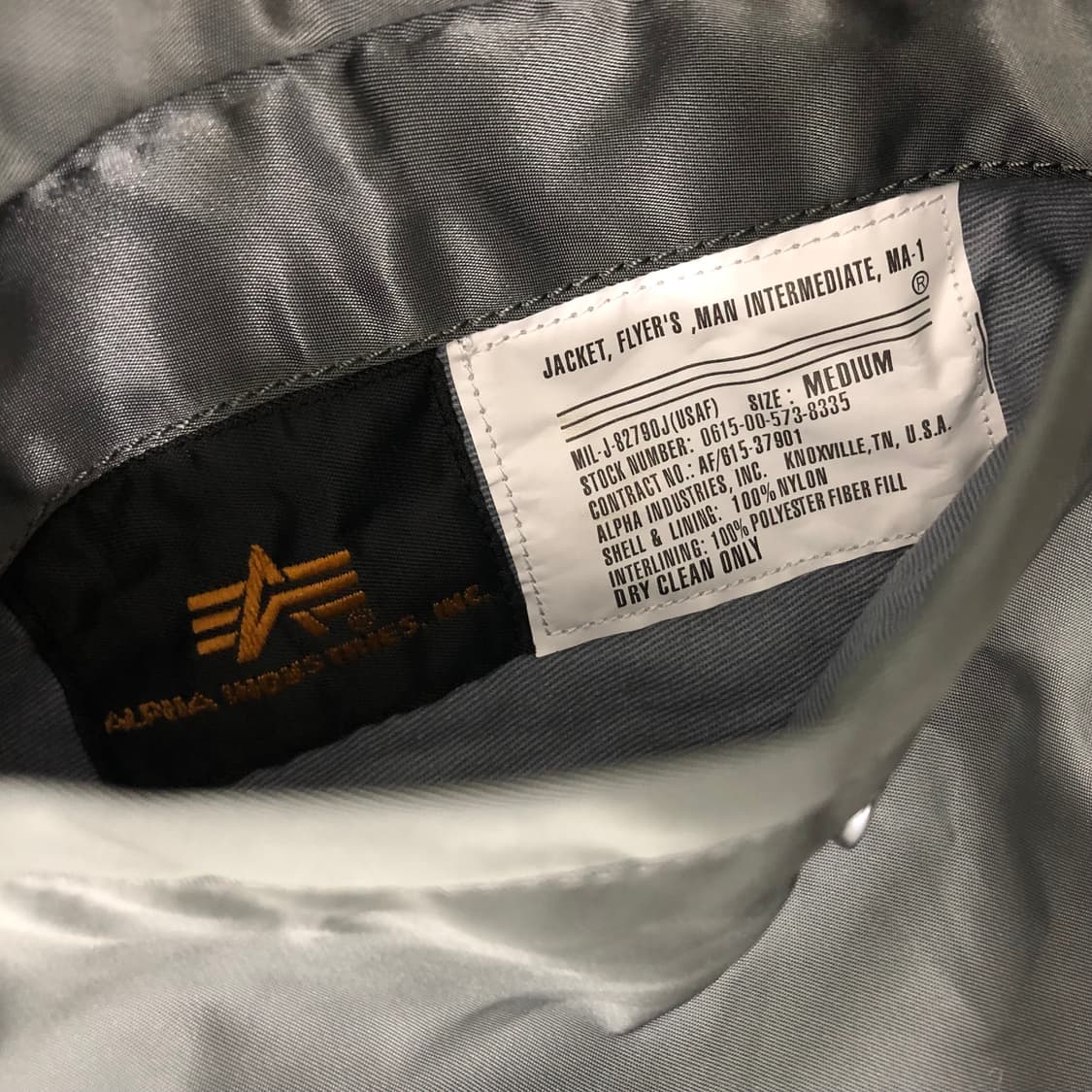 알파인더스트리 ma-1 마원 항공자켓 항공점퍼 M 상품이미지3