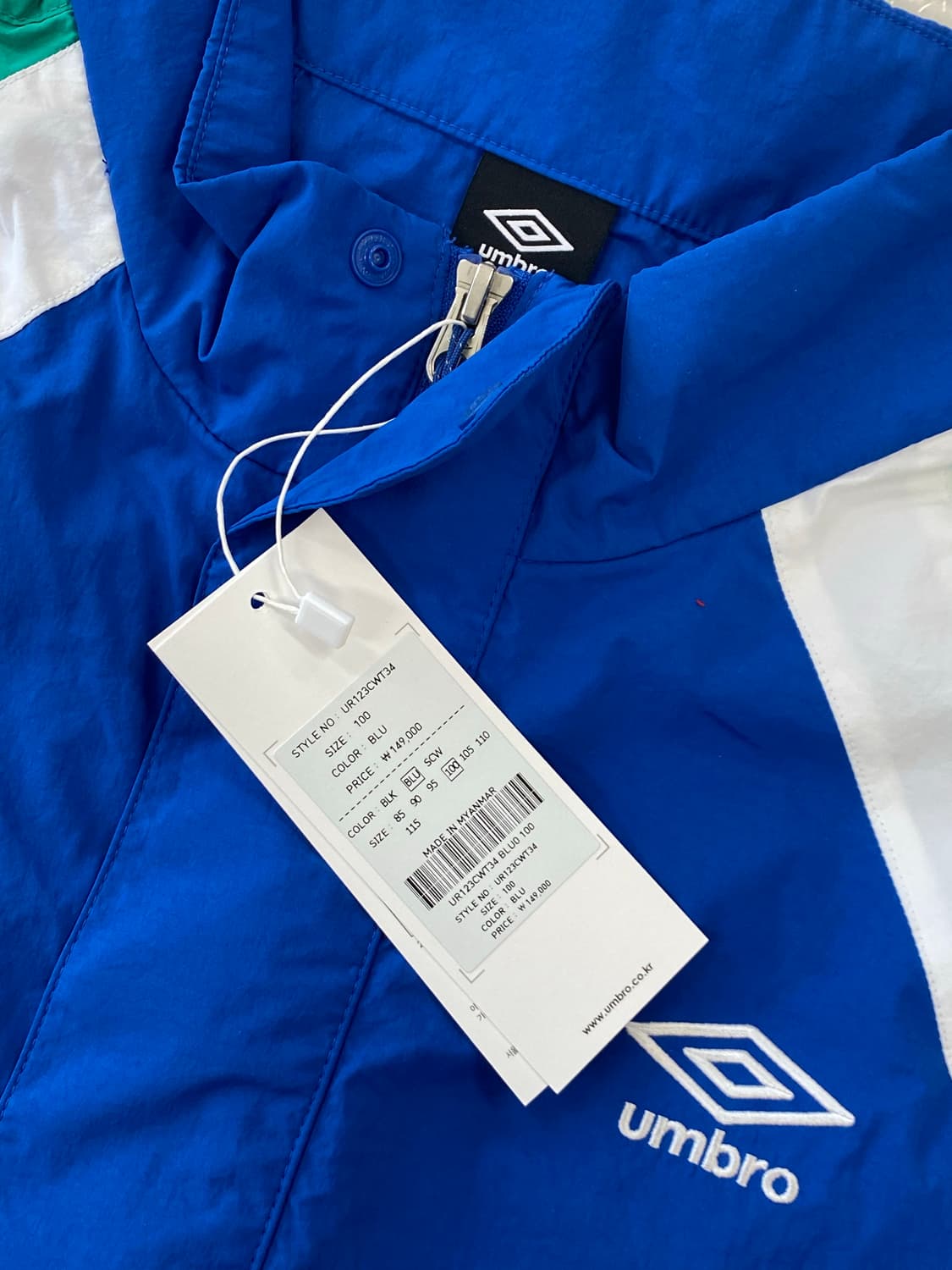 엄브로 바람막이 팝러쉬 컬러블럭 아노락 100 새상품 상품이미지2