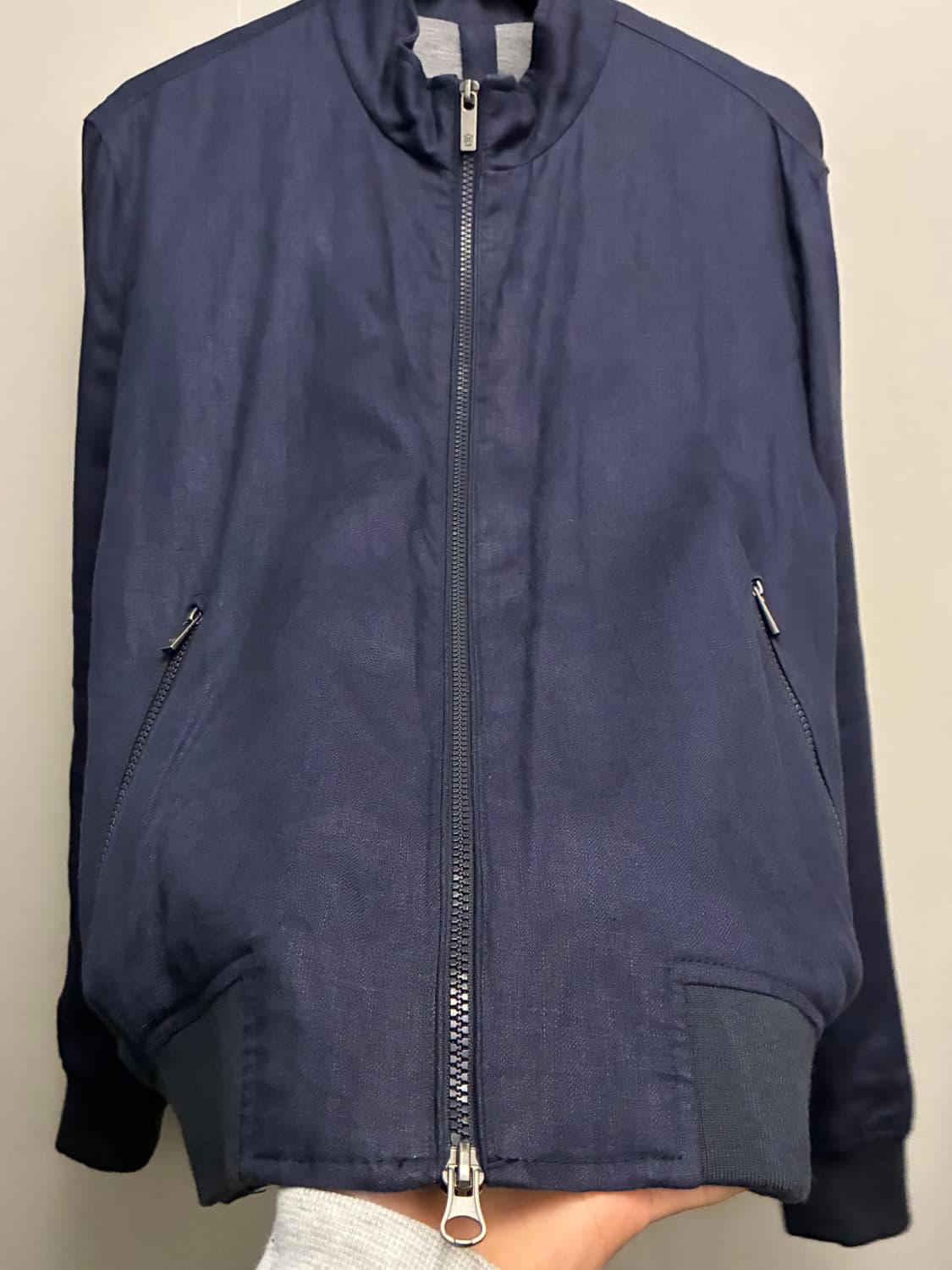 (L/100)마시모두띠 린넨 코튼 해링턴 봄버자켓 린넨자켓  마시모두띠  상품이미지4