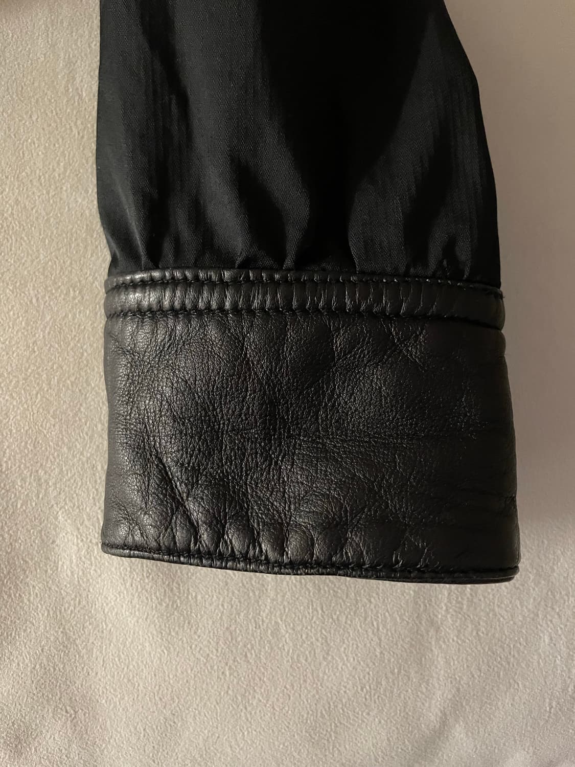 Japan jline black leather jacket (L) 상품이미지5