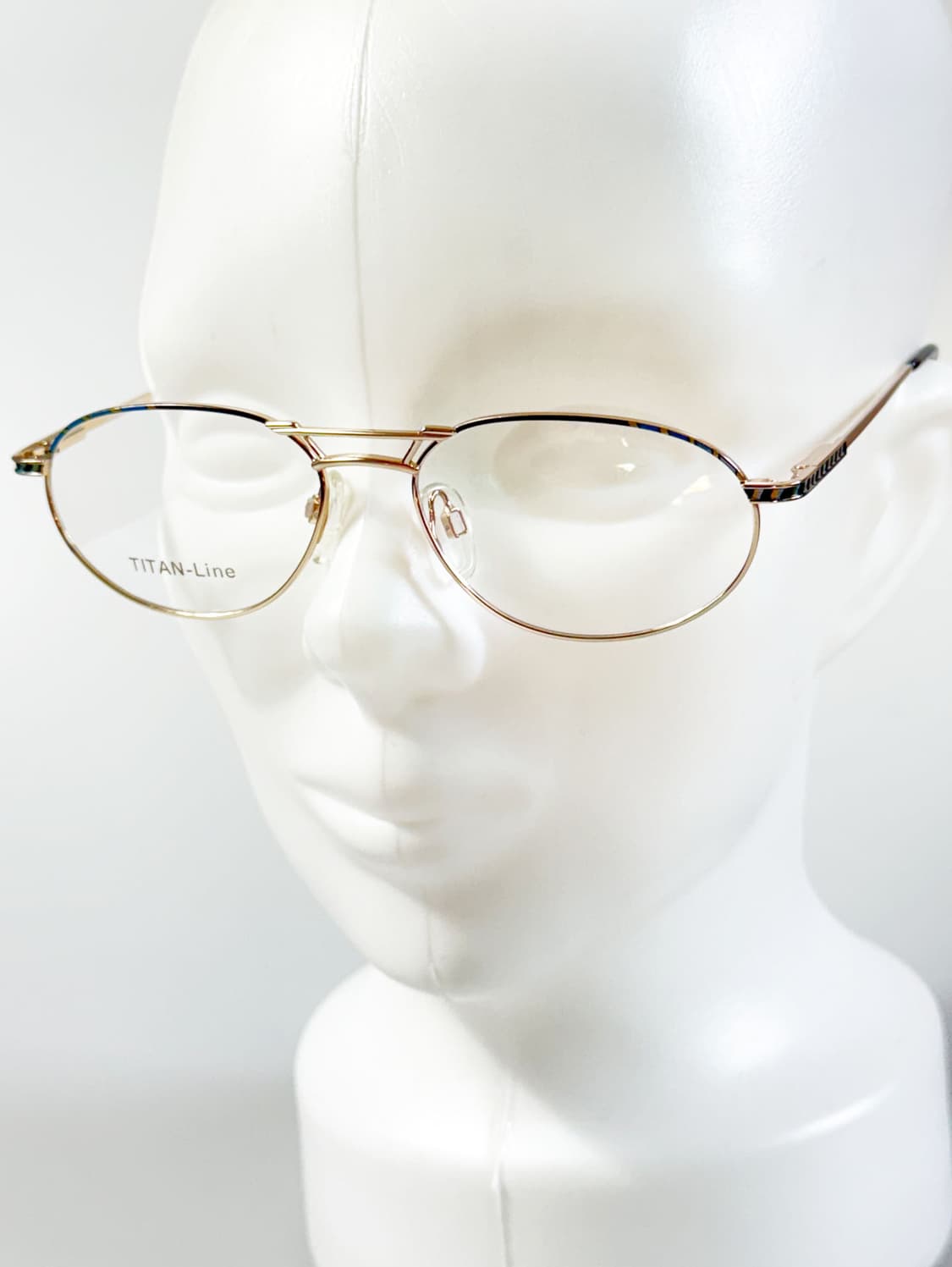 90s 독일제 TITAN LINE 티타늄 골드 오벌 메탈 빈티지 안경 상품이미지8