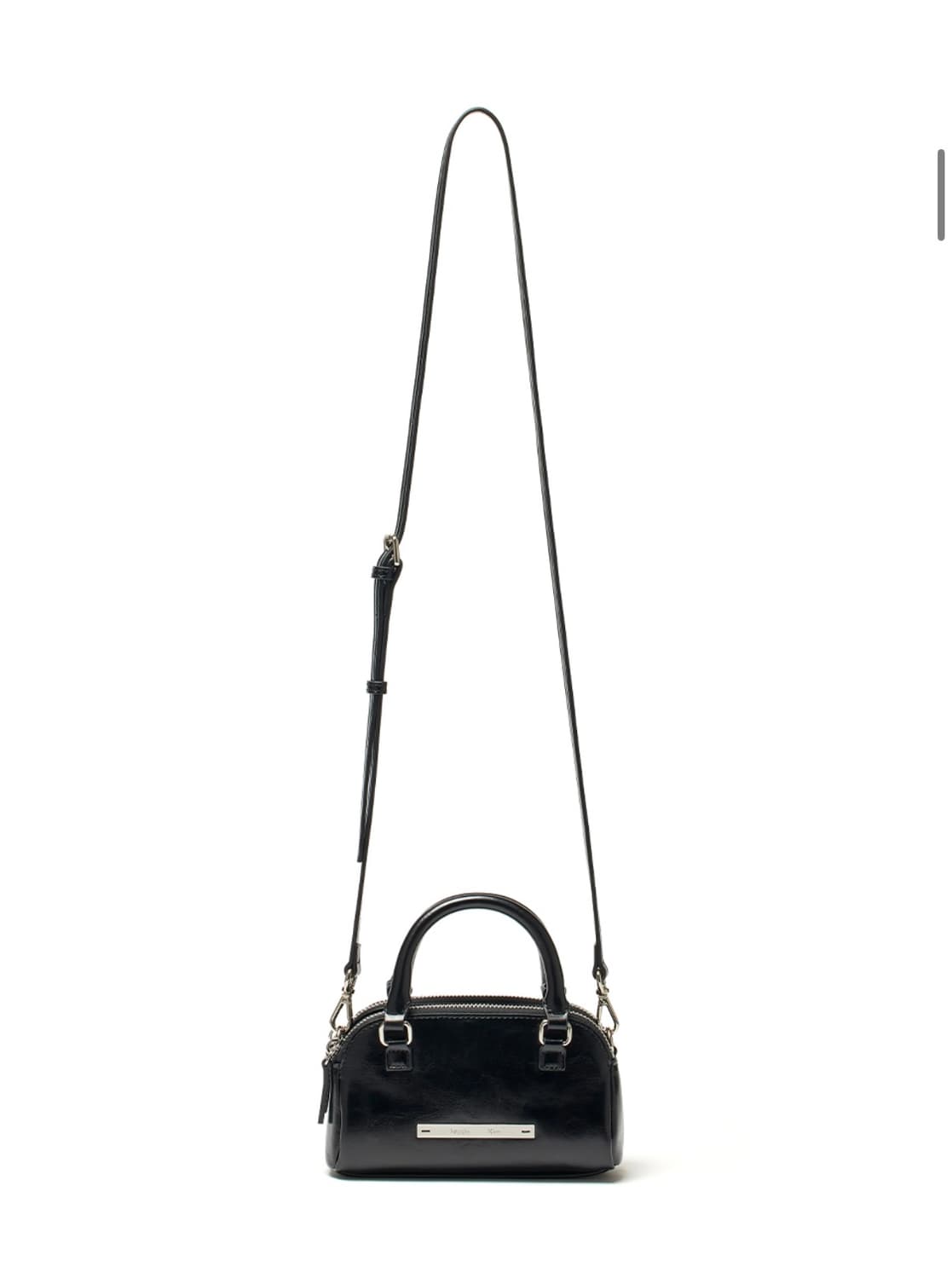 DOUBLE ZIPPER MINI CROSS BAG IN BLACK 상품이미지3