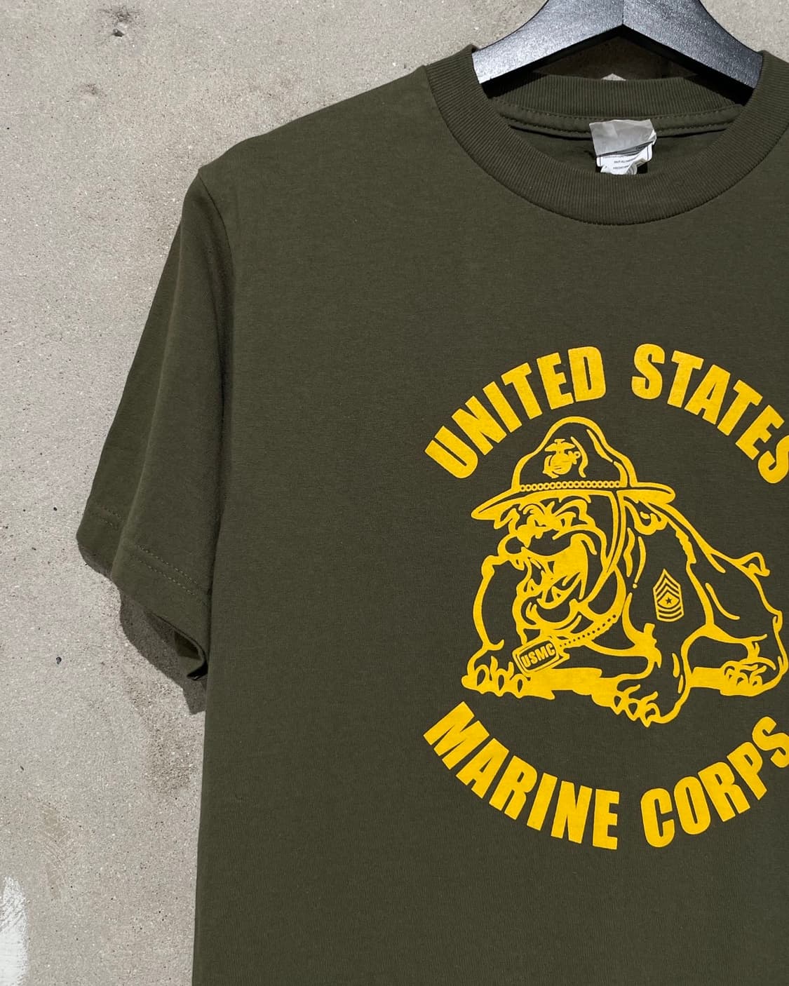 usmc 카키 불독 그래픽 코튼 하프티 상품이미지2