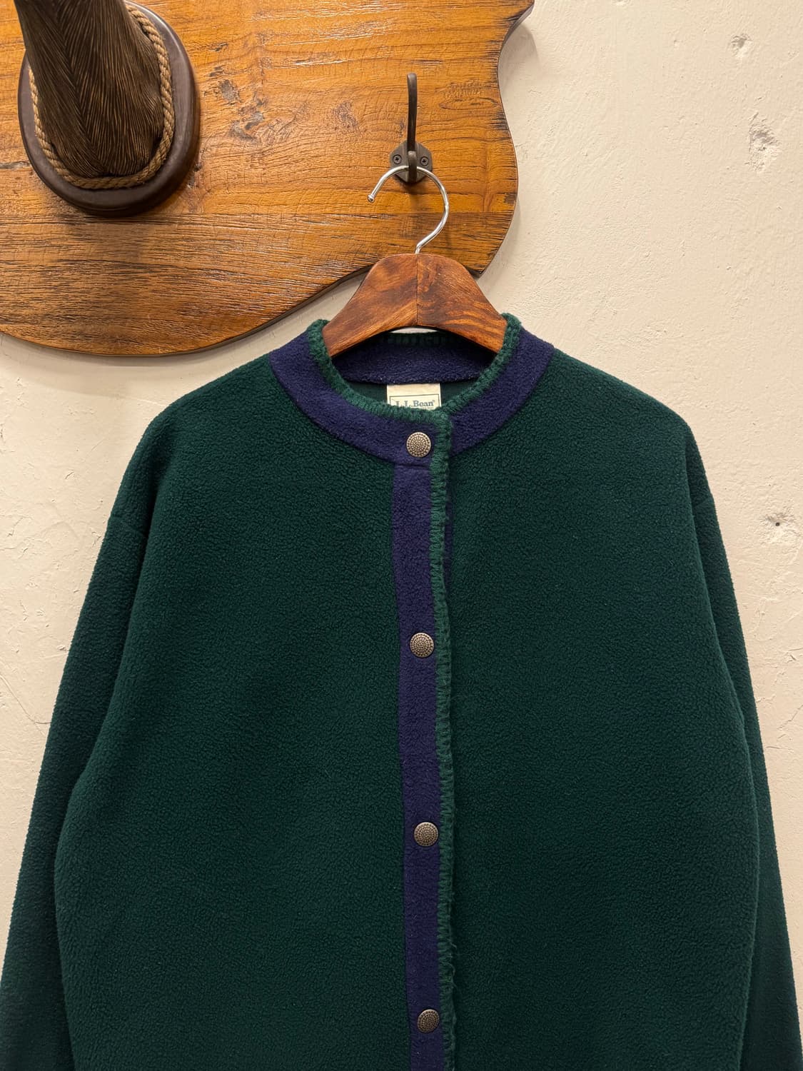 77) USA L.L.Bean Fleece Snap Cardigan 상품이미지1