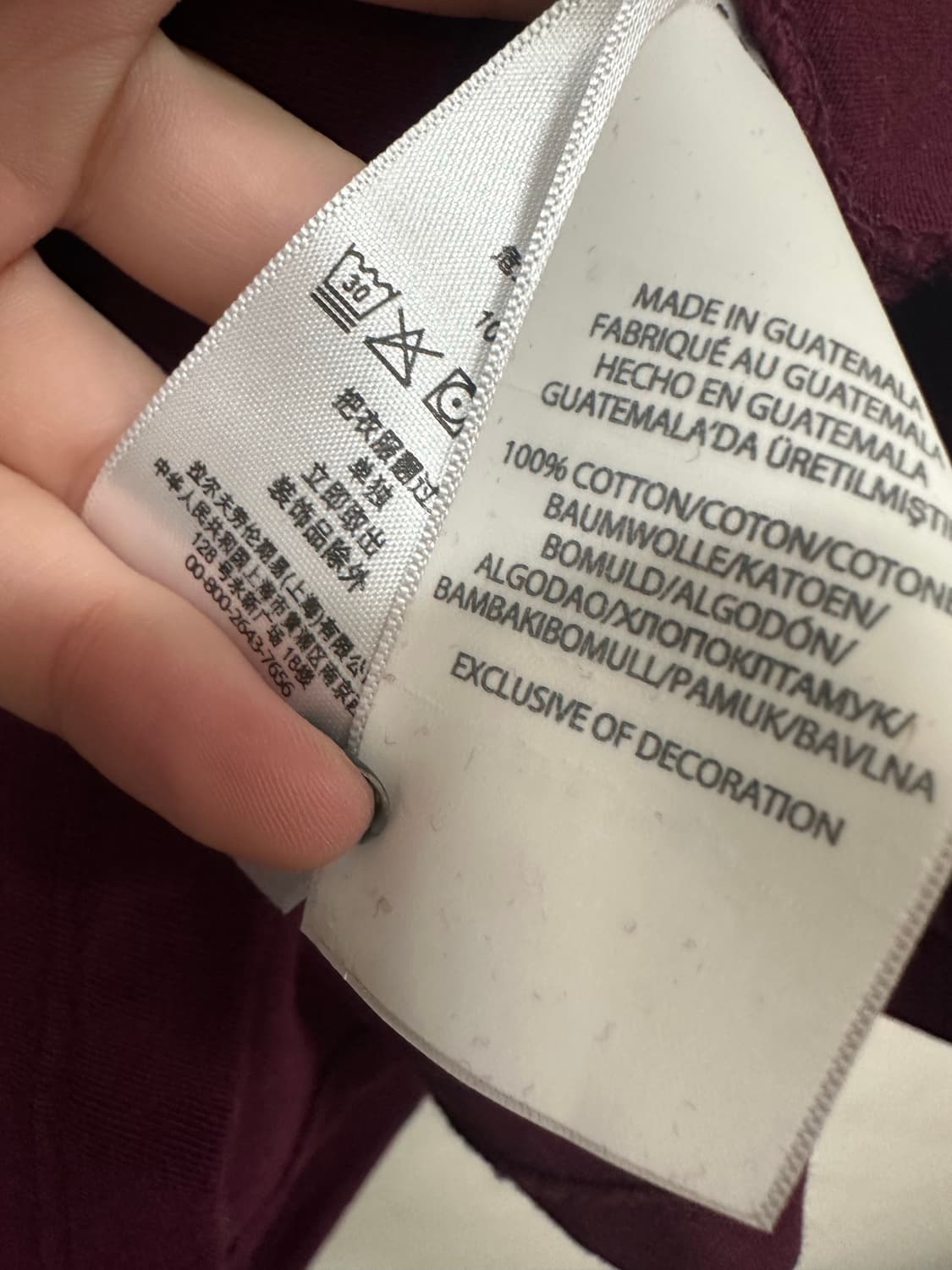 폴로랄프로렌 버건디 후드 롱슬리브 상품이미지3