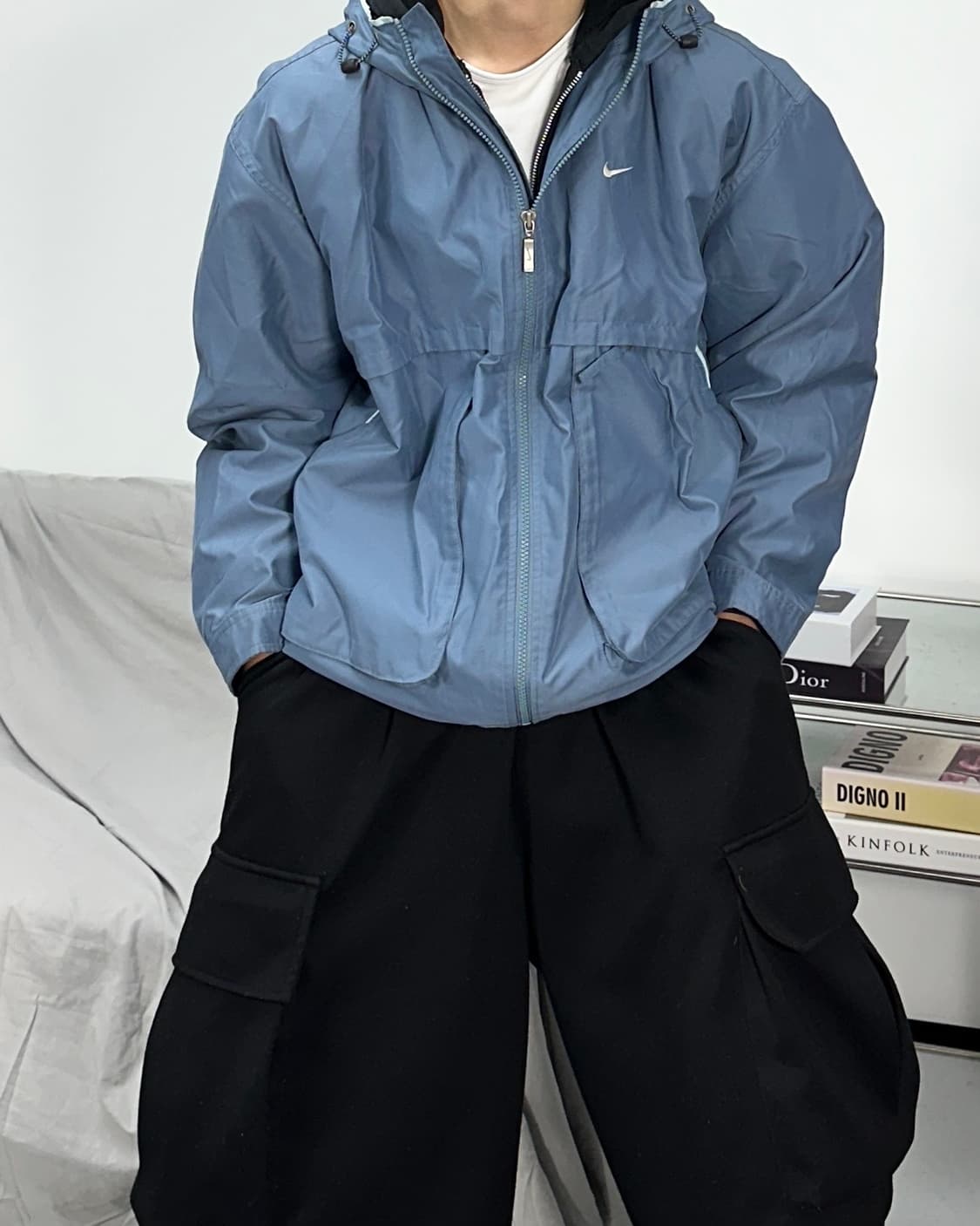 나이키 90s 딥블루 바람막이 L 상품이미지1