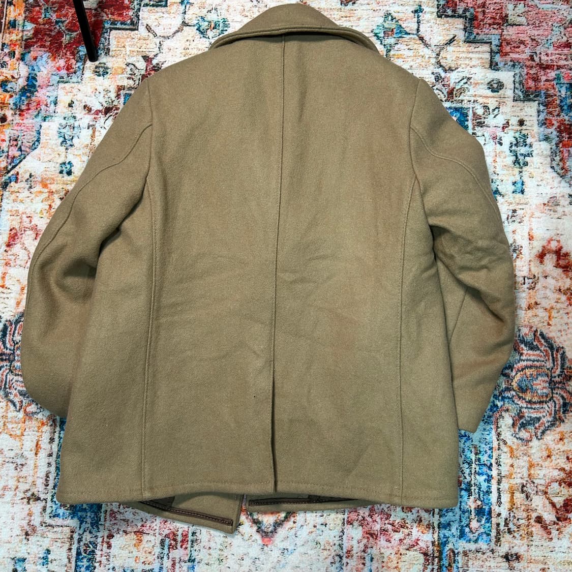 [L] made in usa 00s 쇼트 미해군 베이지 피코트 상품이미지2