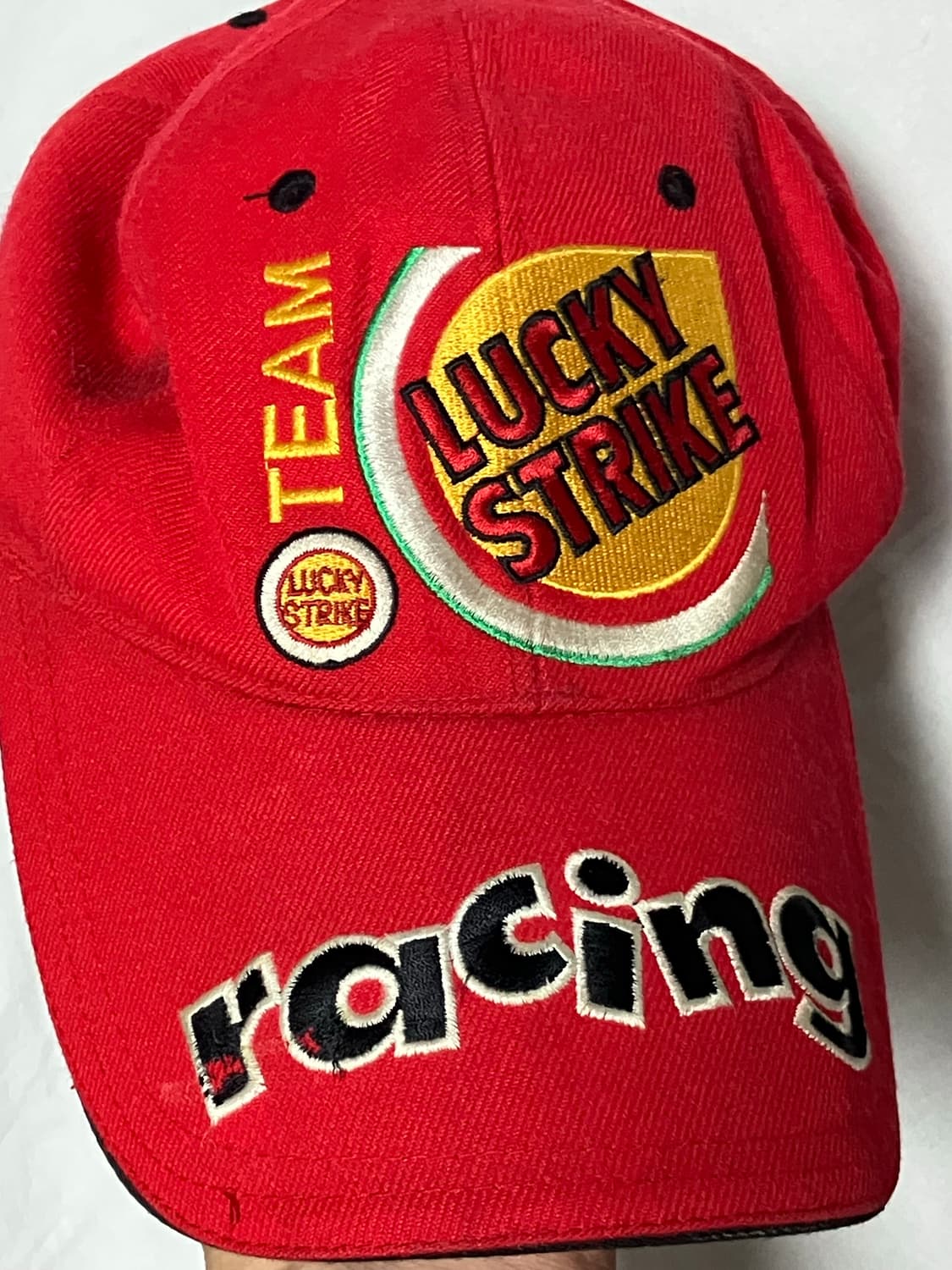 90s 럭키 스트라이크 래이싱 볼캡 레드 상품이미지2
