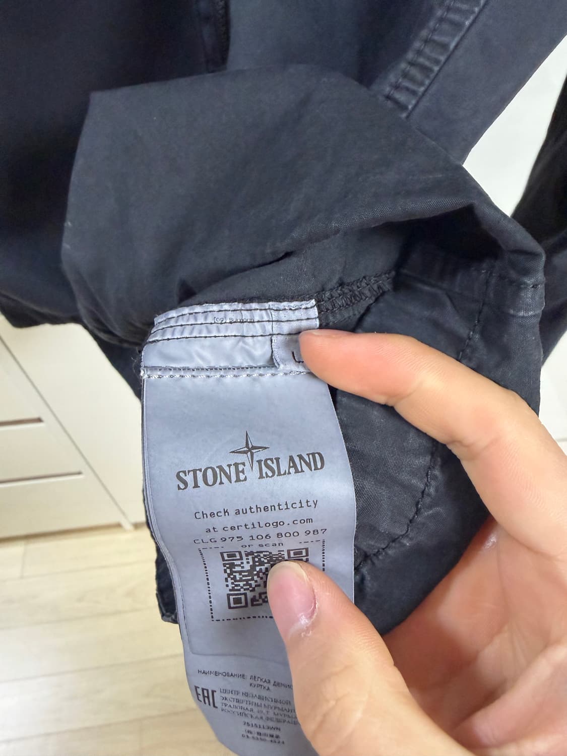 상태좋은 스톤아일랜드 셔츠자켓 블랙 L 상품이미지4