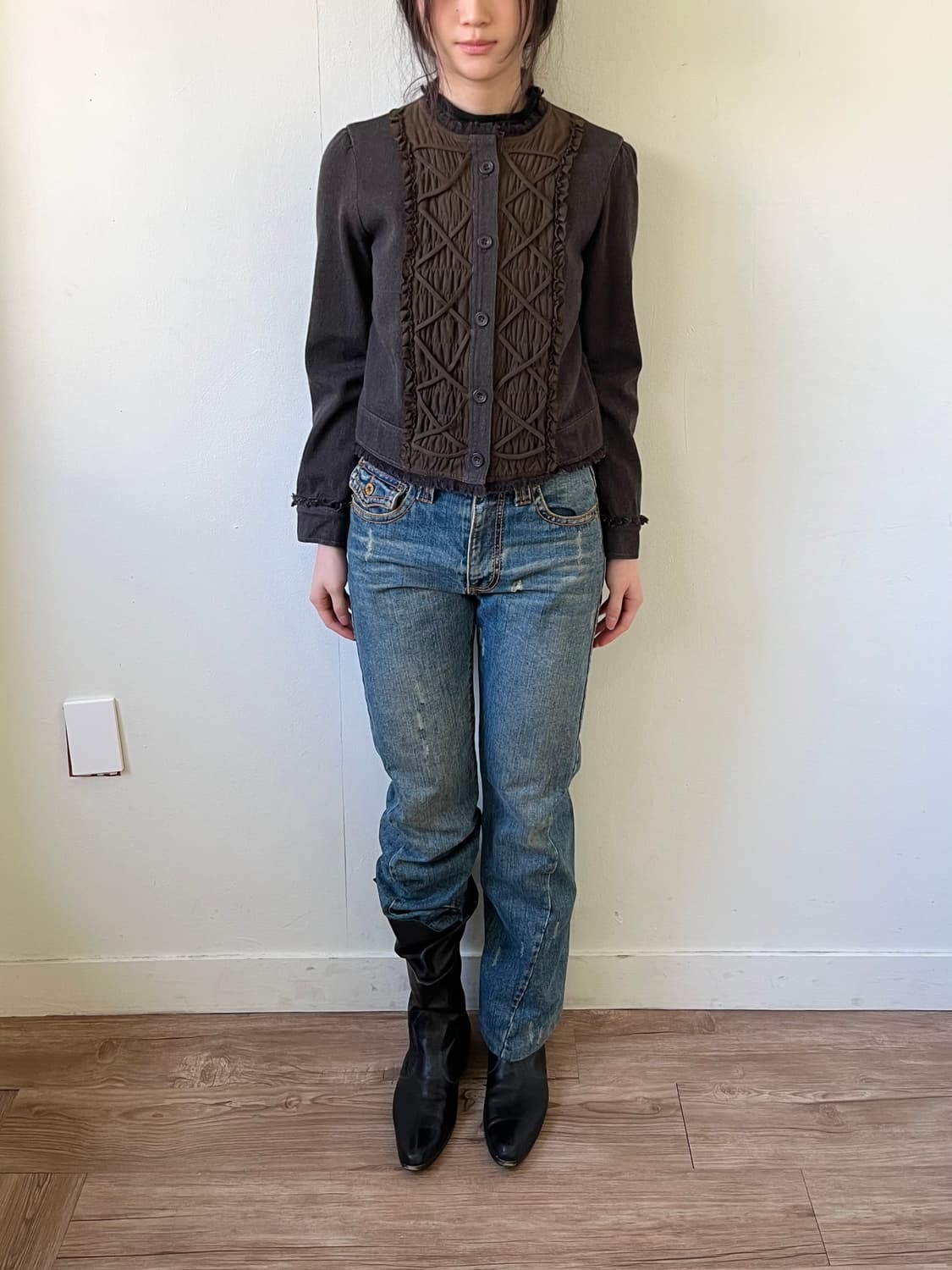 LA TENDA 로프 데님 자켓 상품이미지7