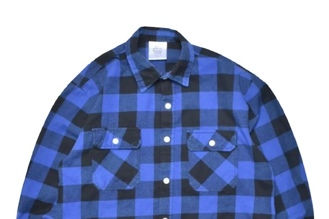 안티소셜클럽 빅레터링 울 모직 체크 셔츠 남방 N0939 상품이미지7