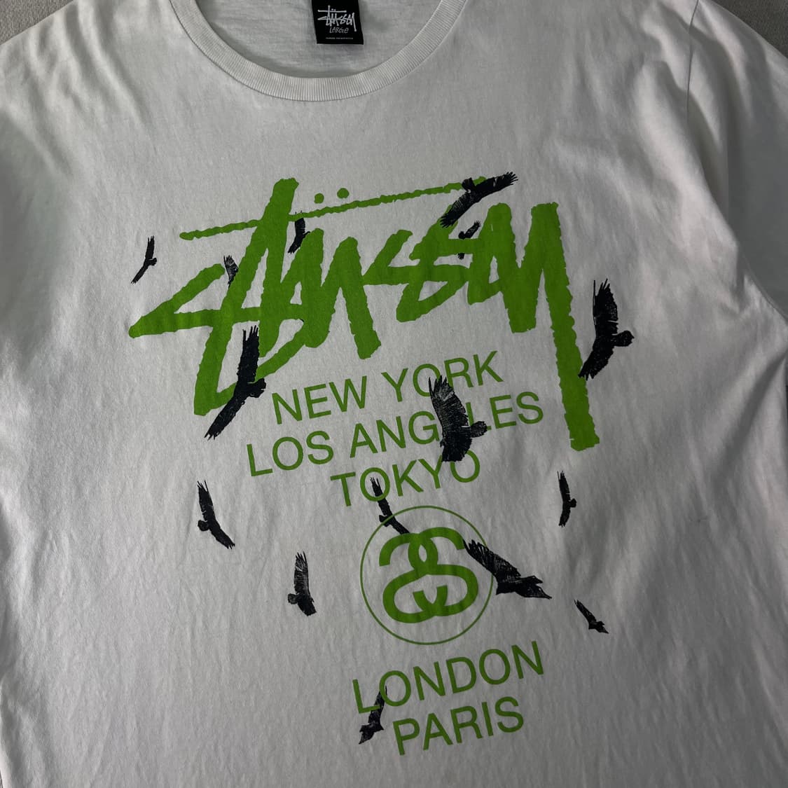 105 스투시 한정판 월드투어 반팔 티셔츠 상품이미지2