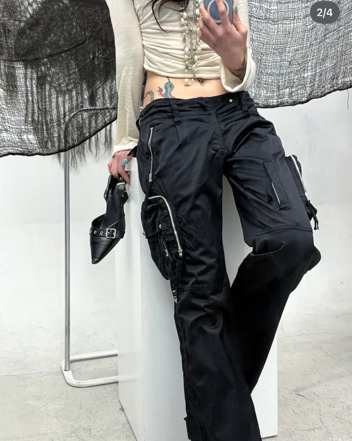 5351 Pour Les Femmes Cargo bootcut Pants 상품이미지2