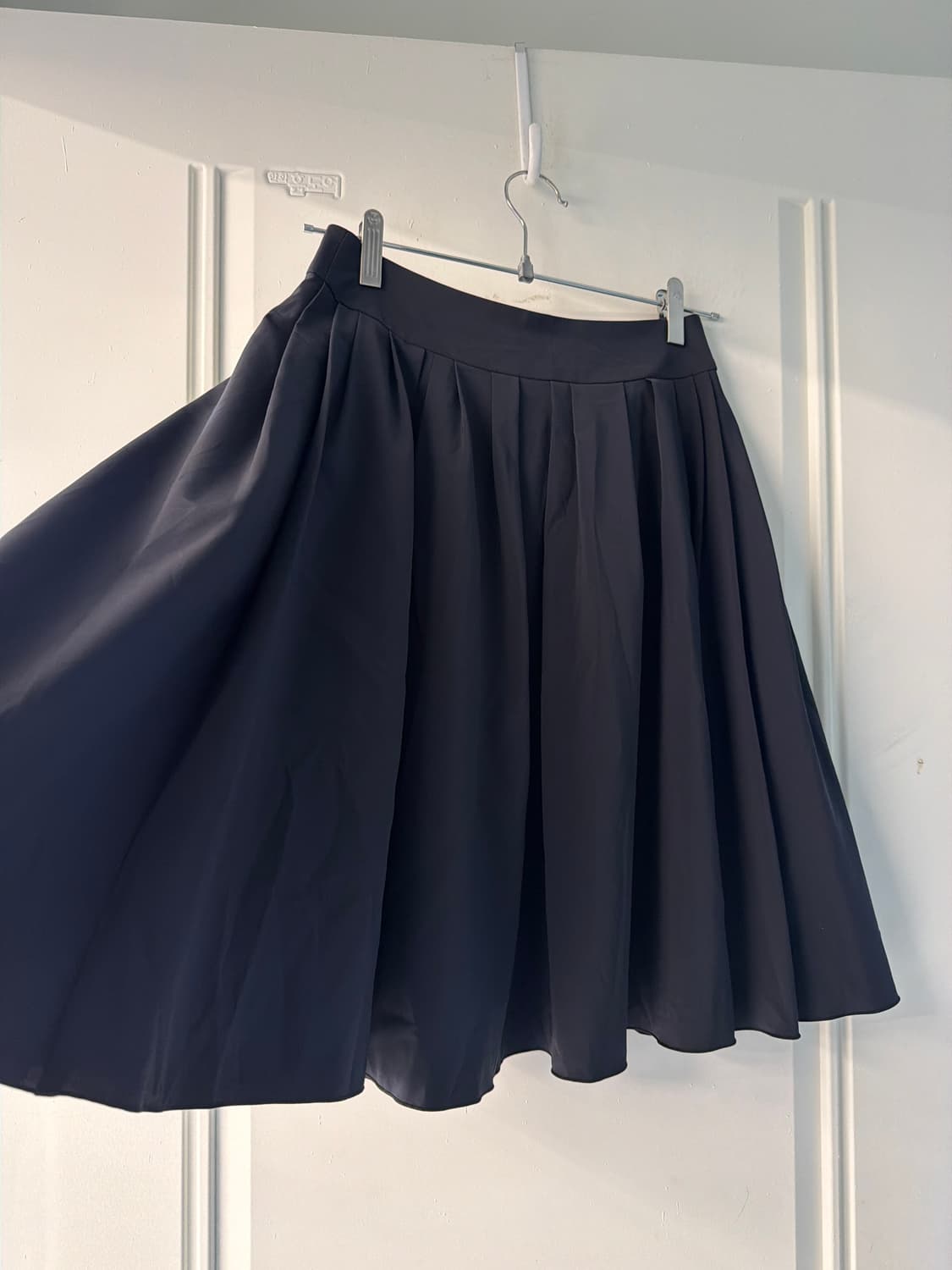 일본빈티지 네이비 핀턱 미디스커트 상품이미지7