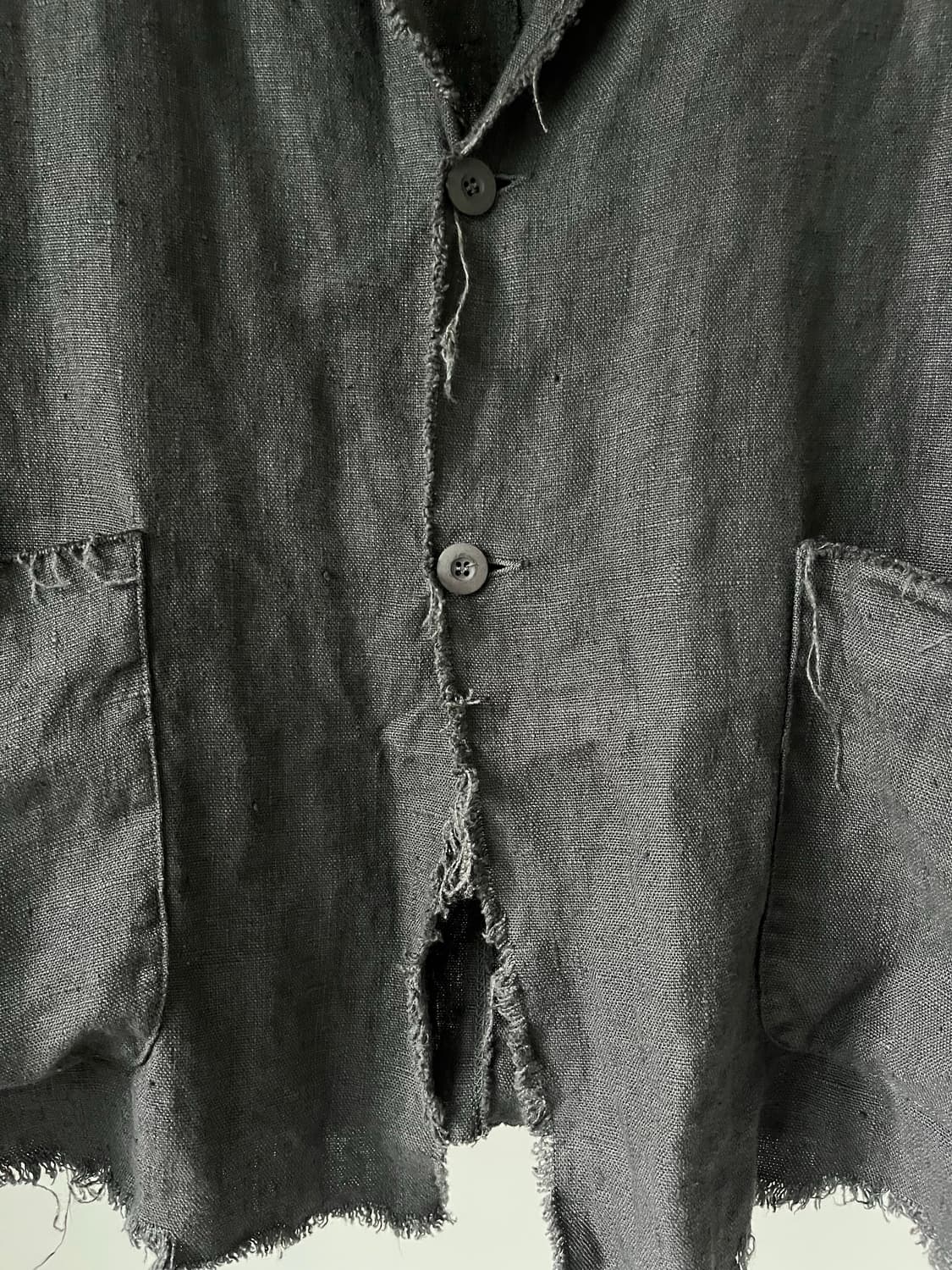 Poeme Bohemien Cut Off Linen Jacket 상품이미지4
