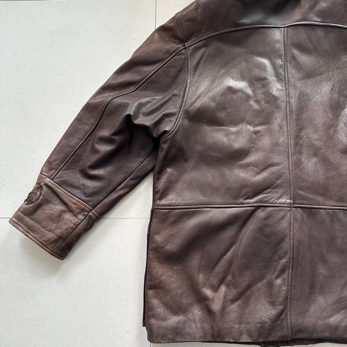 90s 프랑스생산 맥더글라스 빈티지 가죽 더플자켓 후 상품이미지9