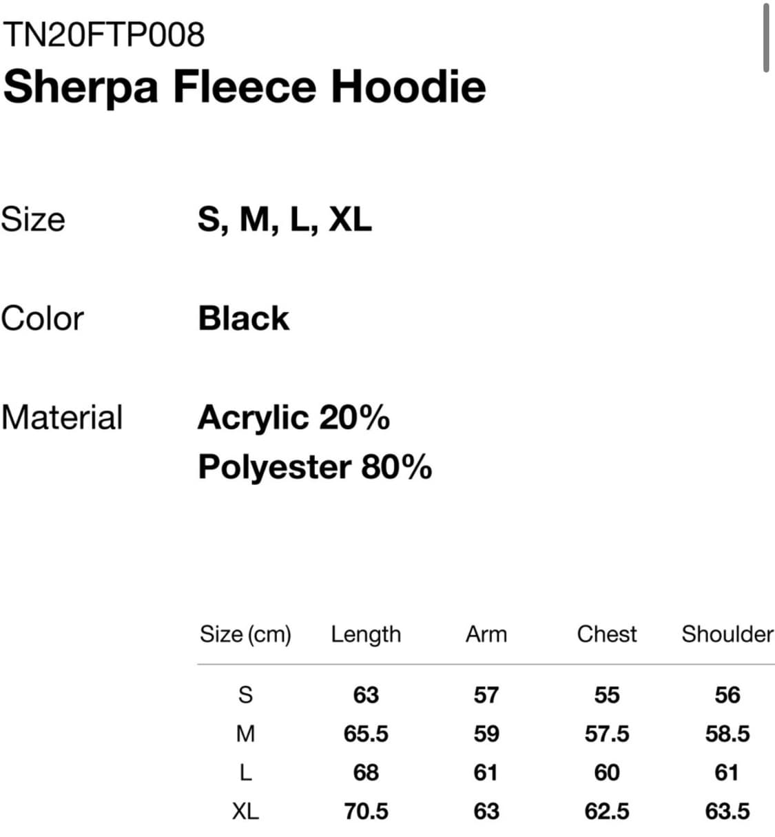 디네댓 후리스 후드티 Sherpa Fleece Hoodie Black 상품이미지3