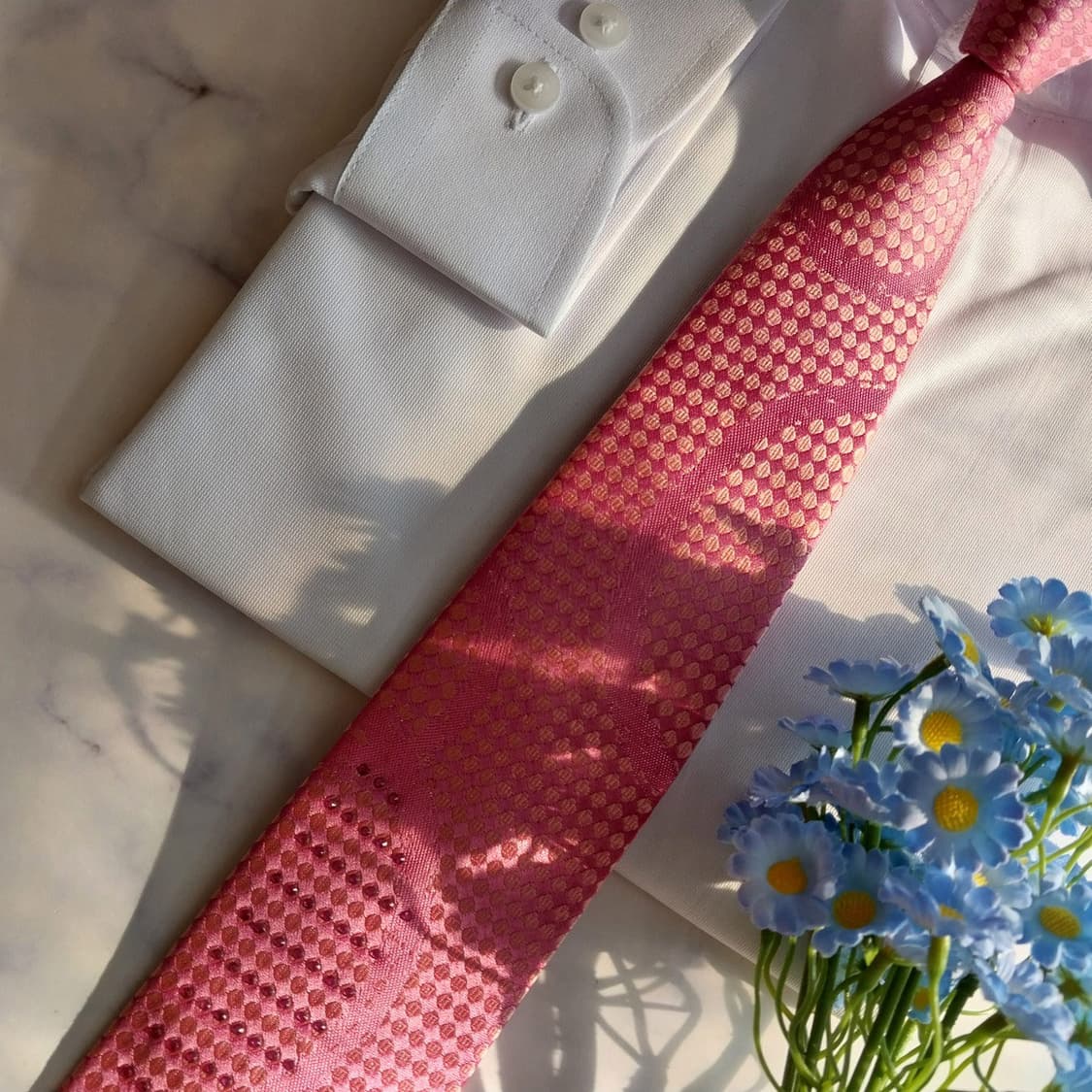 메트로시티 인디핑크 자카드 패턴 넥타이 8.6cm A+등급 K2004
 상품이미지6