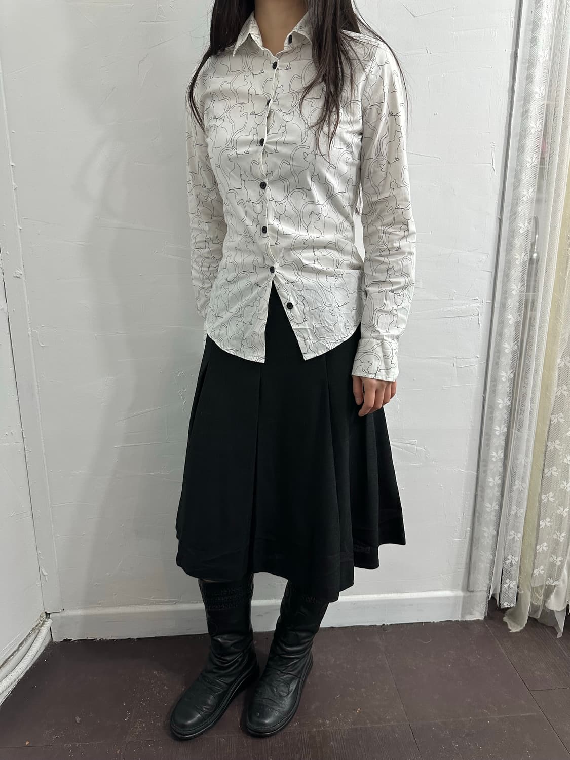 nara camicie cats shirt 상품이미지3