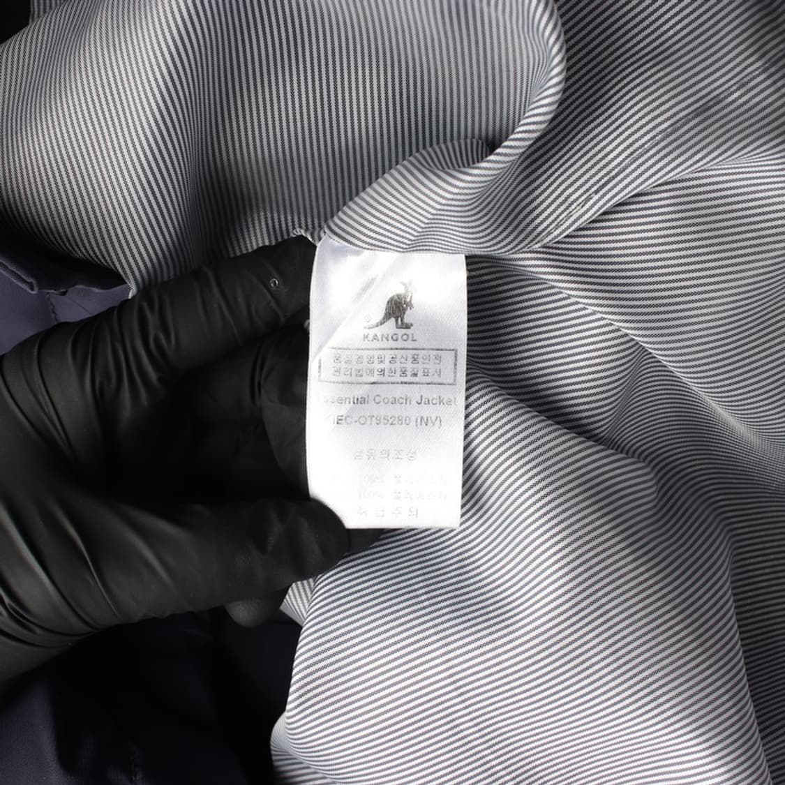 캉골 네이비 패치 로고 코치 자켓 L 상품이미지7