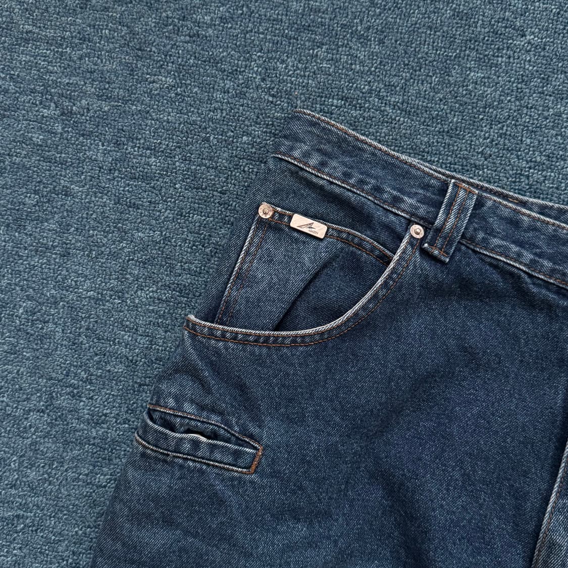 워싱 패턴 와이드 데님팬츠 36 상품이미지6