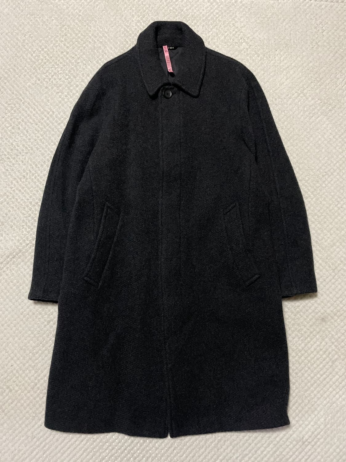 TIME 타임옴므 22FW 캐시미어100% 발마칸 코트 다크 그레이 상품이미지2