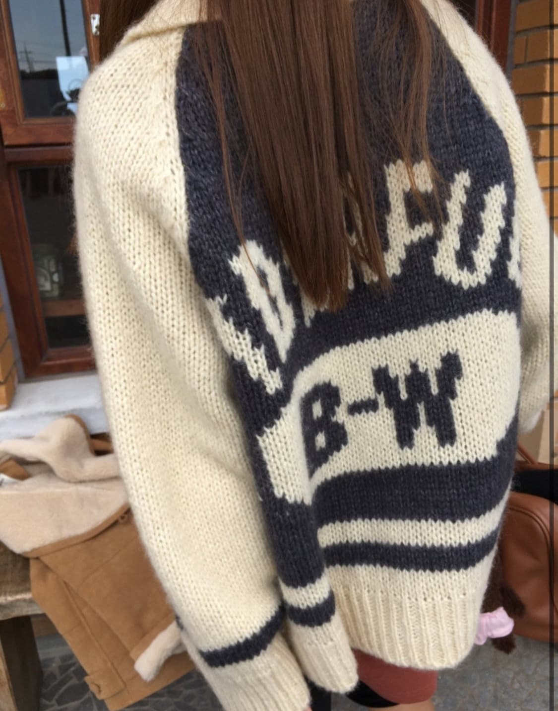 위아 소바 니트 집업 가디건 차콜 상품이미지1