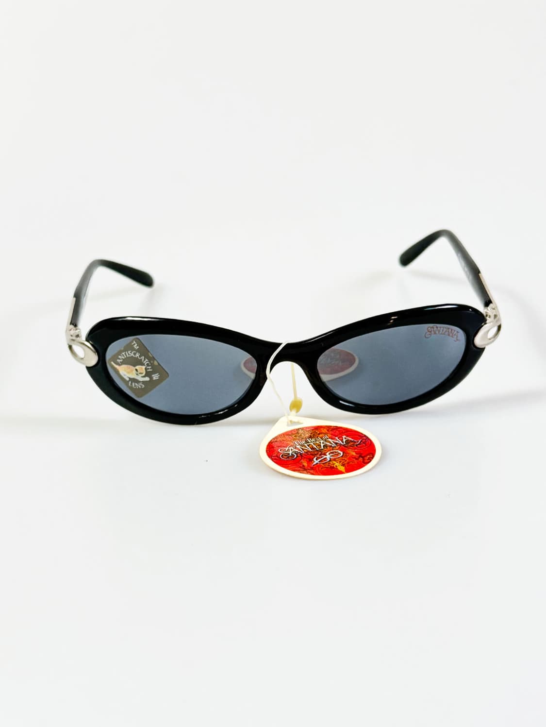 90s SANTANA 블랙 오벌 프레임 빈티지 선글라스 상품이미지1