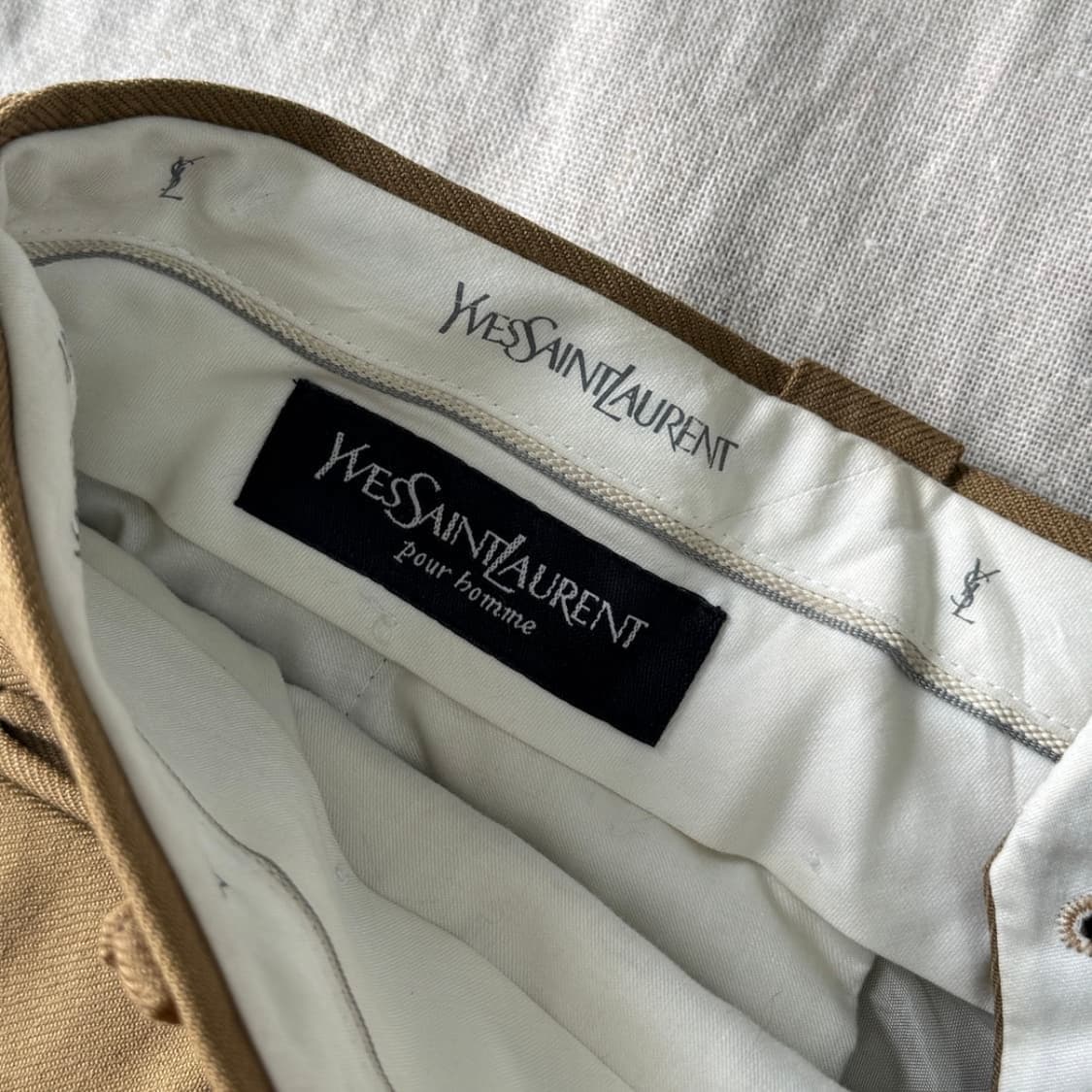 (32) 입생로랑 빈티지 자수 카브라 브라운 치노팬츠 상품이미지5