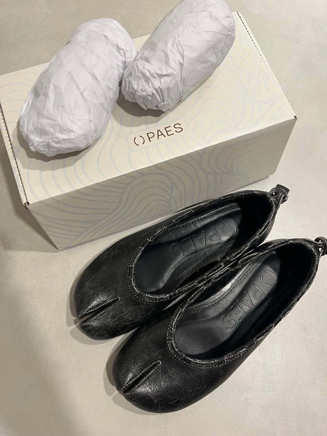 Paes 타비 플랫 빈티지블랙 235 상품이미지1