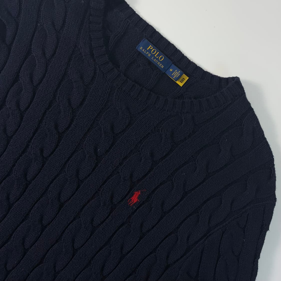 Polo   폴로 랄프로렌 자수 코튼 꽈배기 니트 상품이미지3