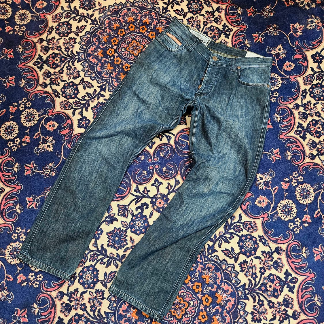 (국내매장)슈퍼드라이 워시드 데님 팬츠 32size 상품이미지1