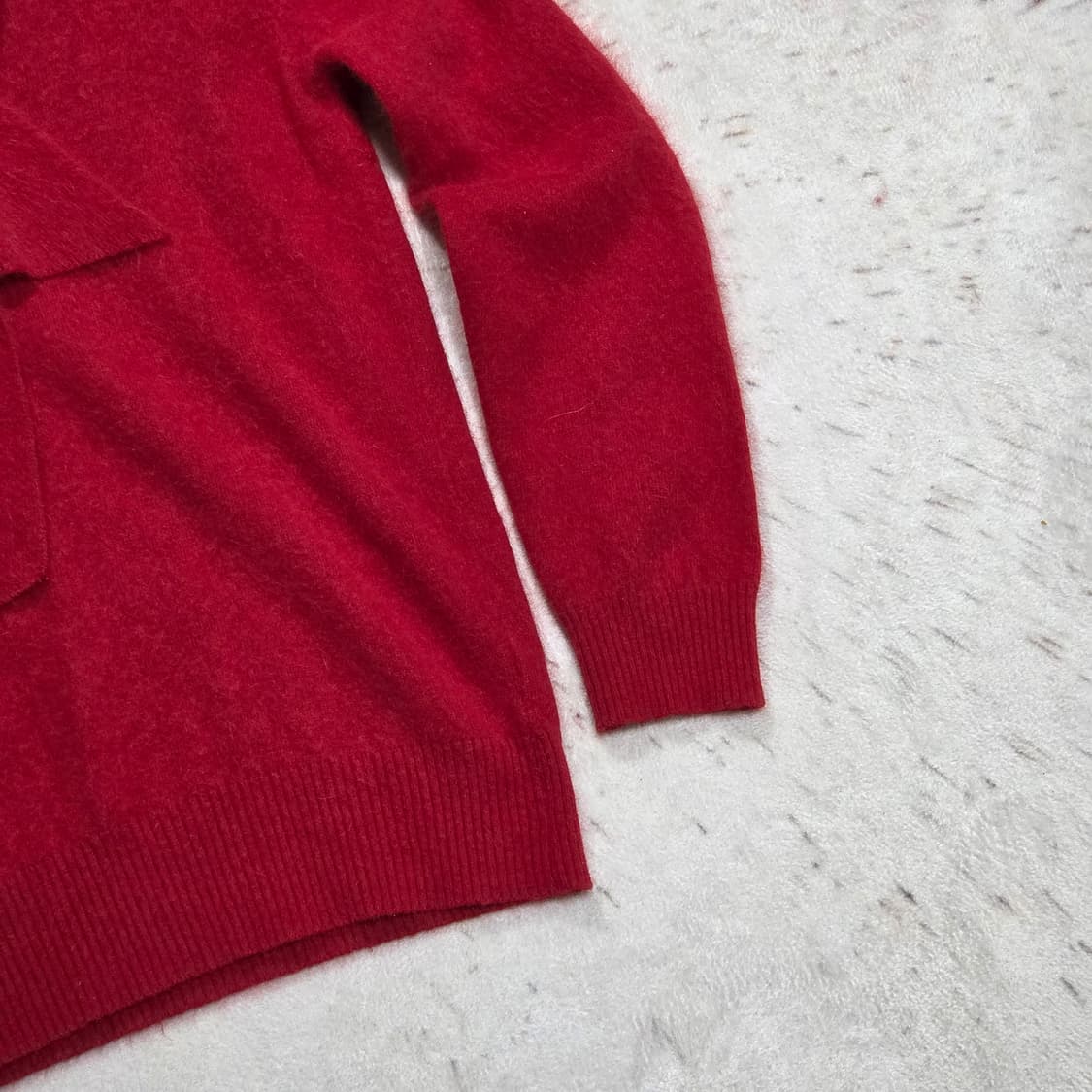 일본 빈티지 핑크 레드 타이 니트 상품이미지3