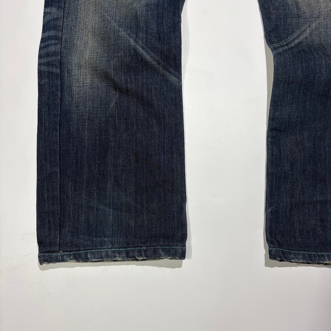리바이스 523 블루 라벨 워싱 진청 데님 팬츠 상품이미지2