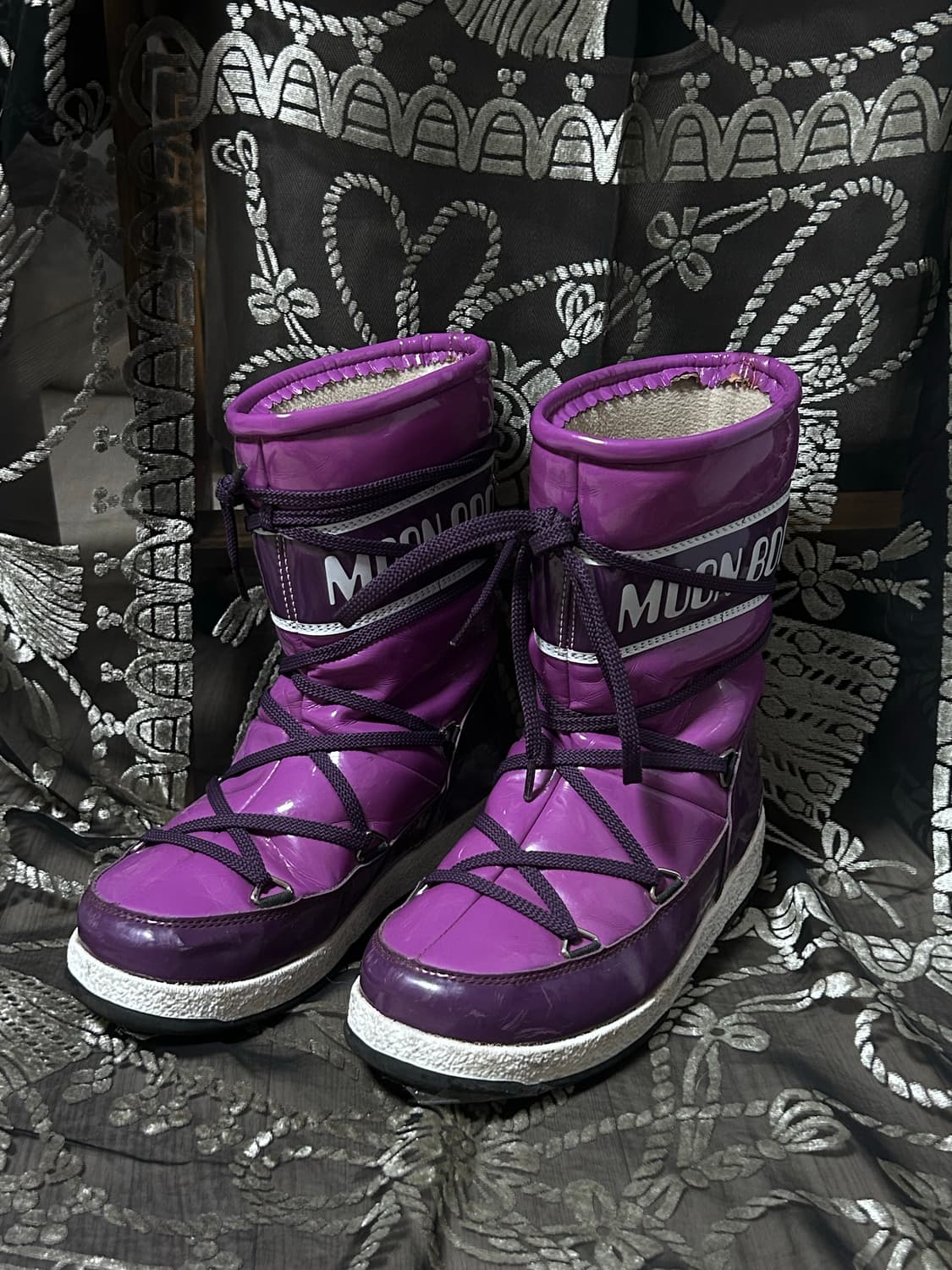 MOONBOOT 코팅 부츠 퍼플 상품이미지1