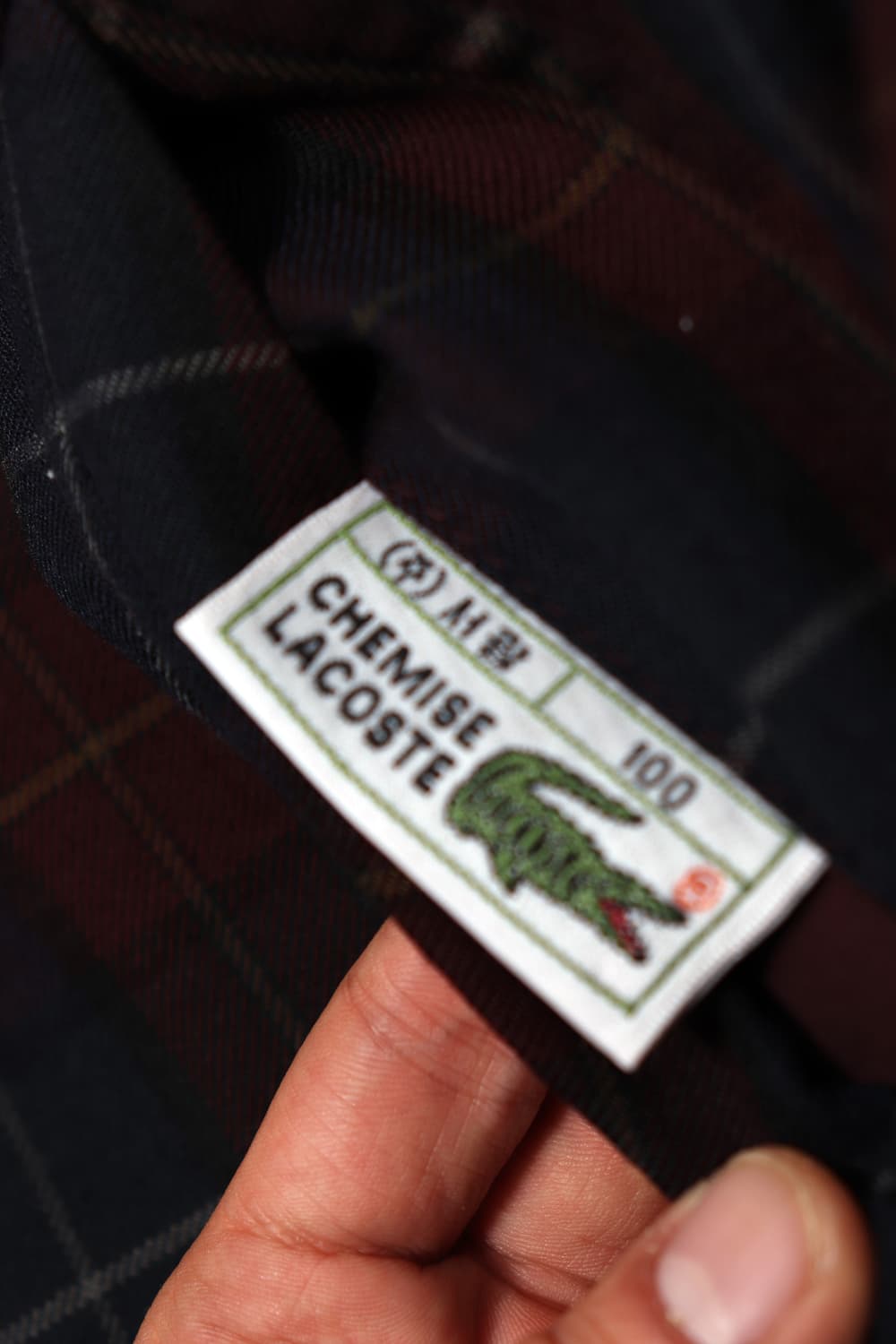 LACOSTE 90s 리버시블 올드스쿨 버건디 점퍼 size 100 상품이미지6